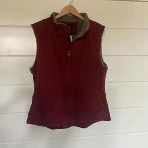 carhartt vest lookalike vintage red western style sherpa lined workwear vest